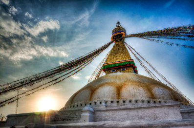 Buddhist stupa of Boudhanath in Kathmandu, Nepal