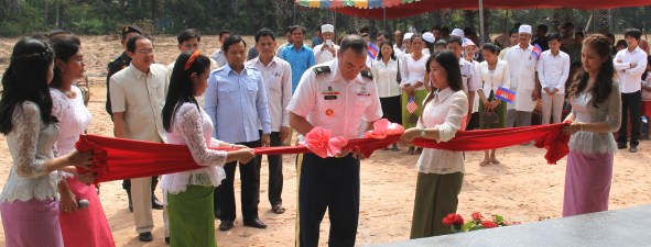 Preah Net Preah District Tuberculosis Ward Ribbon-Cutting. Source: US Army Corps of Engineers