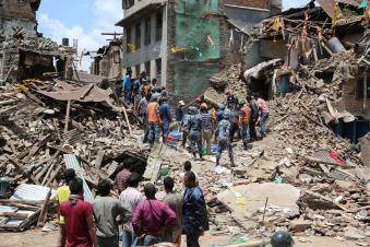 Devastation in Kathmandu, Nepal. Source: WOSU Radio