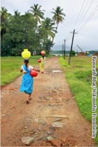 Women in rural India heading to get water for their families. Source: Ramnath Bhat/Wikimedia Foundation