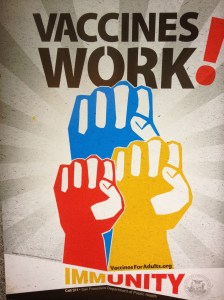 A poster advocating that vaccines work despite what supporters of the anti-vaccine movement claim. Source: Raed Mansour