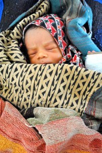 An infant on day 4 of recovery from neonatal sepsis. Source: Possible Health