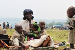 It is not uncommon for women in the Democratic Republic of Congo to have many small children. Source: Marie Cacace/Oxfam