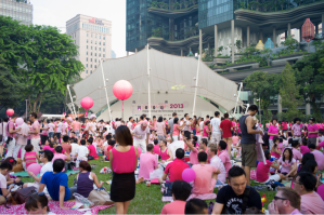 Thousands gather for the fifth annual Pink Dot LGBT rights rally event in 2013 in Singapore. Source: Creative Commons